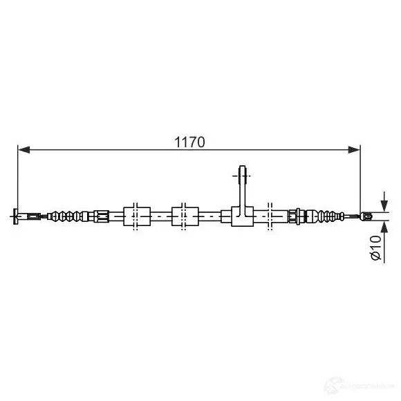Трос ручника, стояночного тормоза BOSCH 1987477554 353681 1KZHZ BC41 6