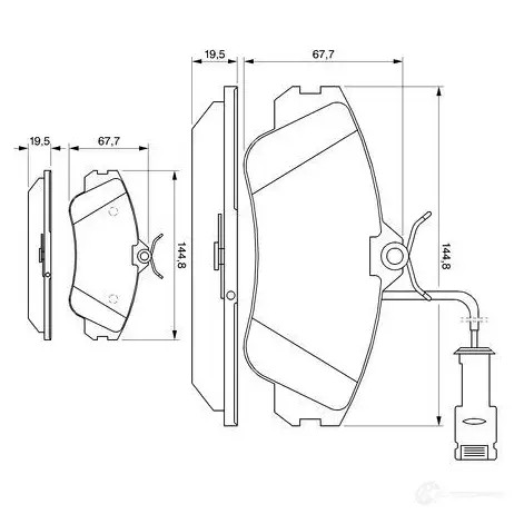 Тормозные колодки, комплект BOSCH 21 138 337772 0986461115 8305D118;7352D362;7306D419;7352D419