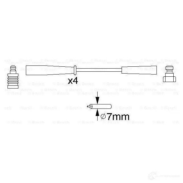 Высоковольтные провода зажигания, комплект BOSCH 5GW192 0986356817 335603 B 817