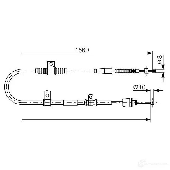 Трос ручника, стояночного тормоза BOSCH 1987482360 355410 7UWMR BC124 4