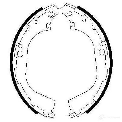 Барабанные тормозные колодки, комплект BOSCH BS 714 341586 0986487464 XMC6Z