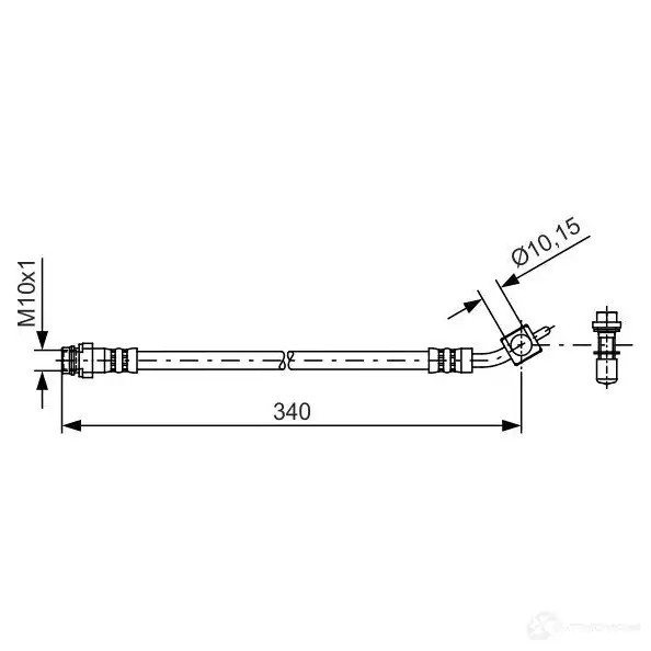 Тормозной шланг BOSCH 354521 BH 1311 1987481423 I644BSO