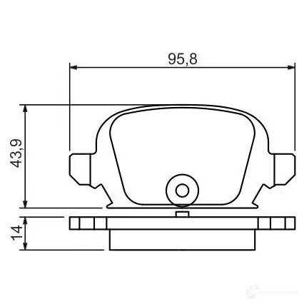Тормозные колодки, комплект BOSCH 23284 0986494340 BP1247 342327