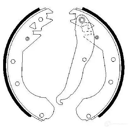 Барабанные тормозные колодки, комплект BOSCH O54BNI 0986487201 341435 BS4 68