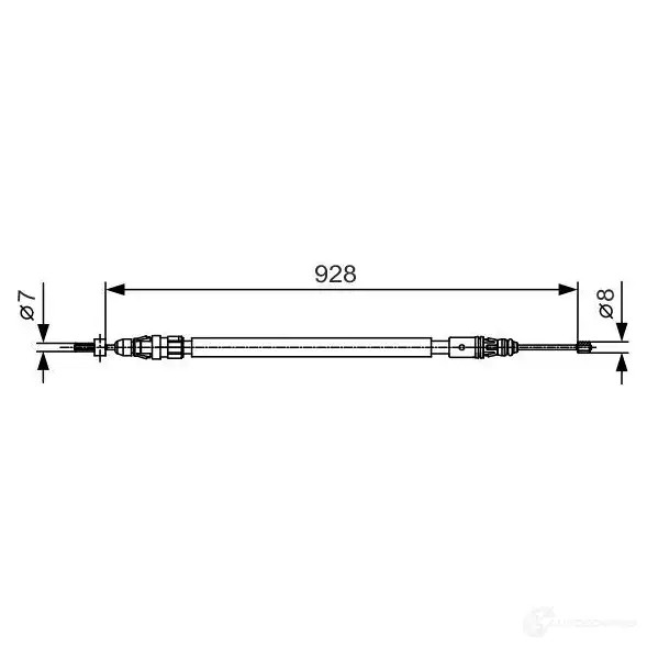 Трос ручника, стояночного тормоза BOSCH B C894 LTSVL8 1987482000 355070