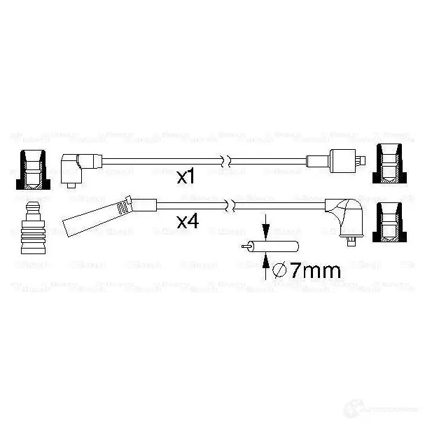 Высоковольтные провода зажигания, комплект BOSCH B 185 335839 0986357185 MUV39H0