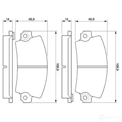Тормозные колодки, комплект BOSCH 20 347 0986461396 337805 BP601