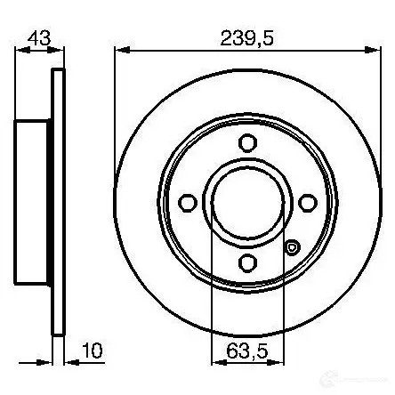 Тормозной диск BOSCH 0986478501 KIR8UL BD 427 338973