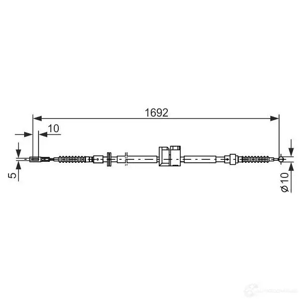 Трос ручника, стояночного тормоза BOSCH H62PELX 353911 1987477813 B C661