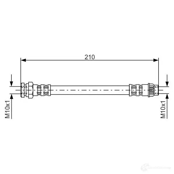Тормозной шланг BOSCH BH 557 1987476913 353241 HEB1016