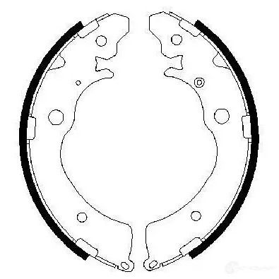 Барабанные тормозные колодки, комплект BOSCH VZZFH BS6 90 0986487440 341577