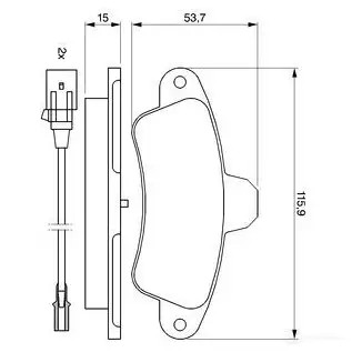 Тормозные колодки, комплект BOSCH 21 586 337758 BP558 0986460991