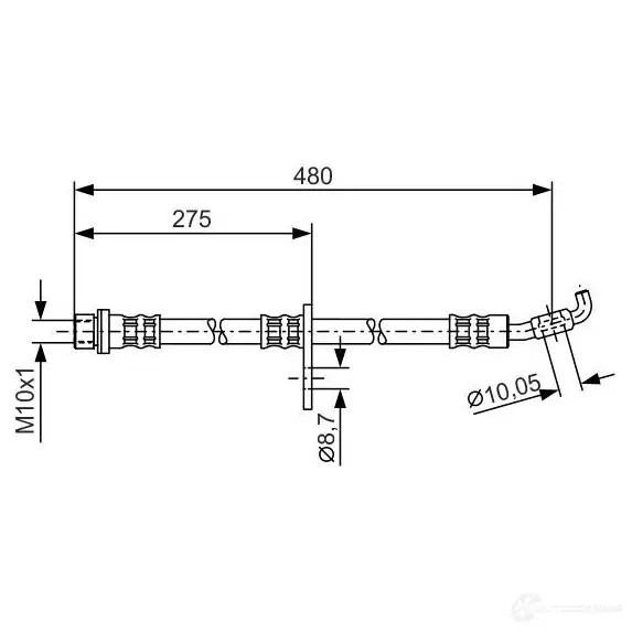 Тормозной шланг BOSCH 353139 1987476757 3MPLQN BH 448