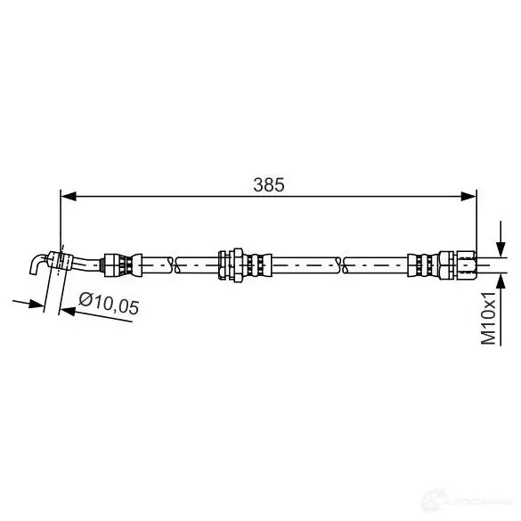 Тормозной шланг BOSCH 1987481385 6WALIG2 354484 BH127 3