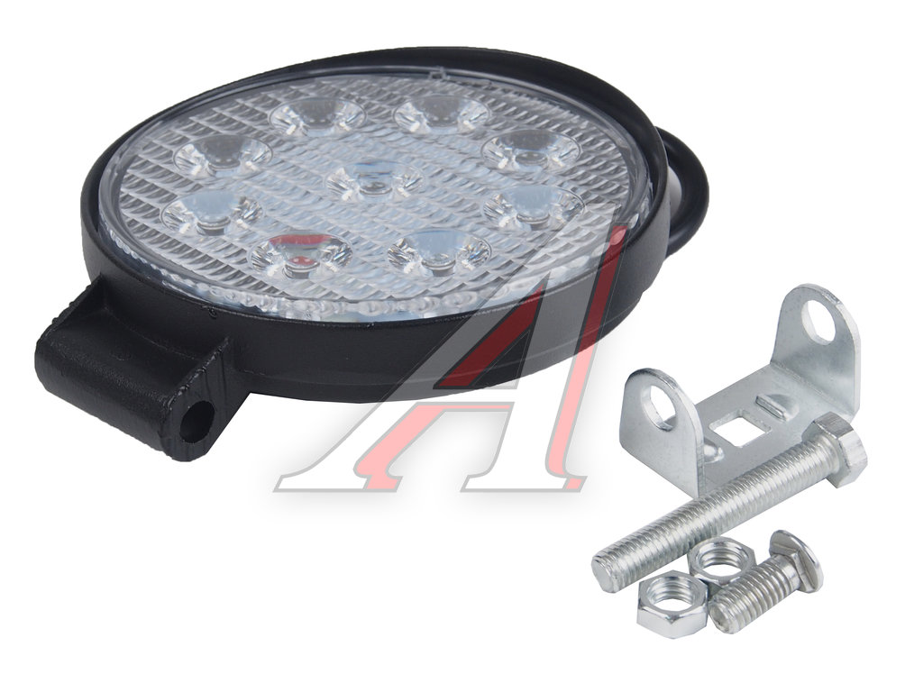 Фара рабочего света круглая 115х142x28мм 27W 9LED (рассеянный свет) AVTOELECTRICA