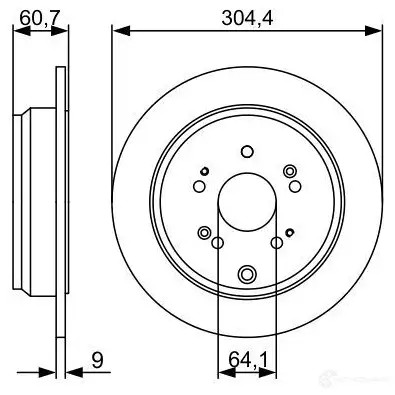 Тормозной диск BOSCH 0986479v84 866LH 1193480143 B D2489