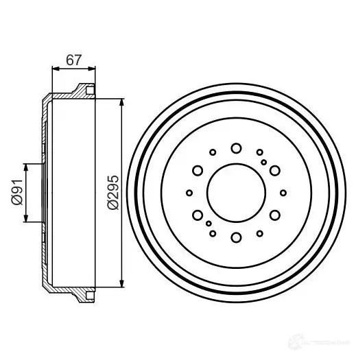 Тормозной барабан BOSCH DB 312 0986477241 IISI07 338636