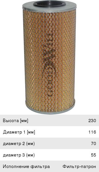 Элемент фильтрующий КАМАЗ-ЕВРО, ЯМЗ масляный (бумага) GOODWILL