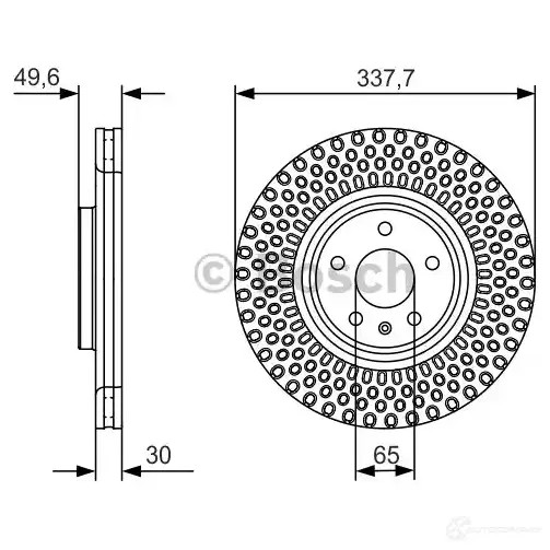 Тормозной диск BOSCH QP2TH BD241 1 340270 0986479c90