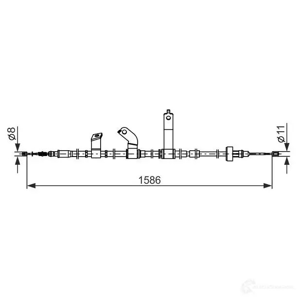 Трос ручника, стояночного тормоза BOSCH 1987482847 FDH3K5 9 1437241249