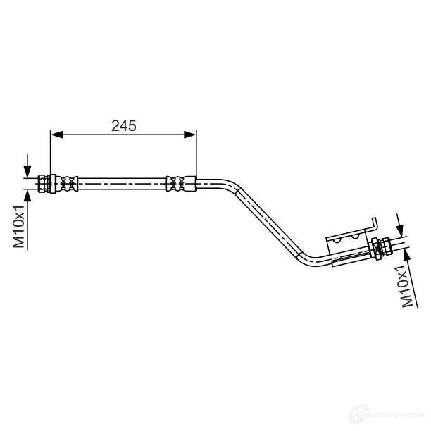 Тормозной шланг BOSCH 1987481717 BH160 1 Q4VX0CO 354810