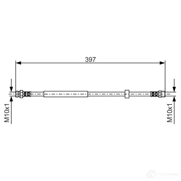 Тормозной шланг BOSCH 1987476714 5PZQF 353106 BH 407