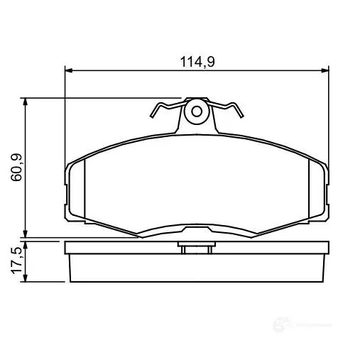 Тормозные колодки, комплект BOSCH 0986468613 337959 20861 BP728