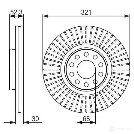 Тормозной диск BOSCH 339898 0986479690 BD152 6 GWF7GH