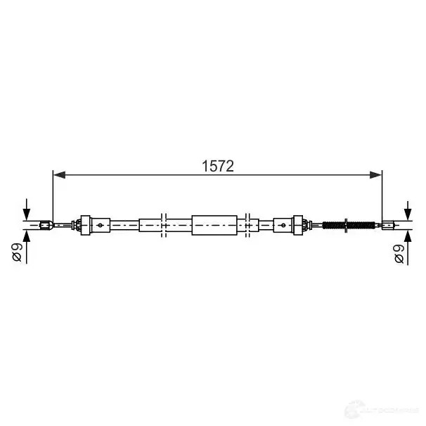 Трос ручника, стояночного тормоза BOSCH 4047025071062 1987482384 355434 CKA DPL1