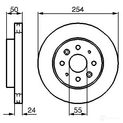 Тормозной диск BOSCH 339490 BD1097 CD1130 0986479231