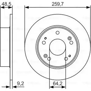 Тормозной диск Bosch 340555 0 986 479 T81 E11 90R-02C01123/27464 BD2329