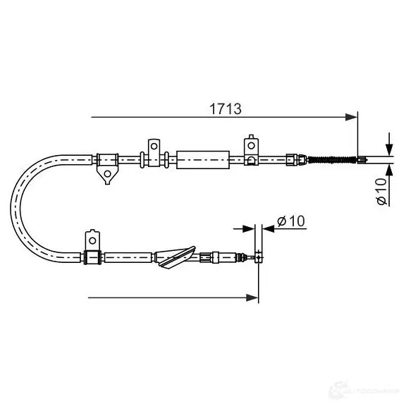 Трос ручника, стояночного тормоза BOSCH 353973 1987477886 BC6 68 QD2NZHQ