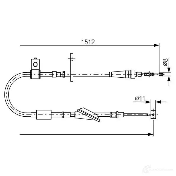 Трос ручника, стояночного тормоза BOSCH 1987482176 NN0LB BC 1070 355246
