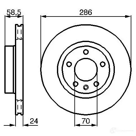 Тормозной диск BOSCH 0986478594 BD 514 0JOOC55 339041