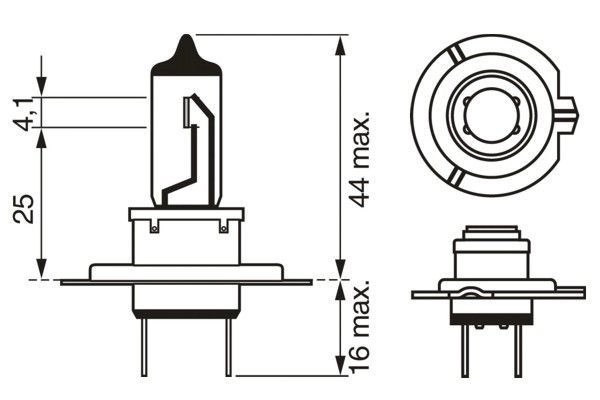 Лампа накаливания BOSCH 1440032430 1987301153 K6 PXC