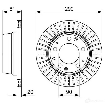 Тормозной диск BOSCH 7AOLMO 0986478098 338740 BD 87