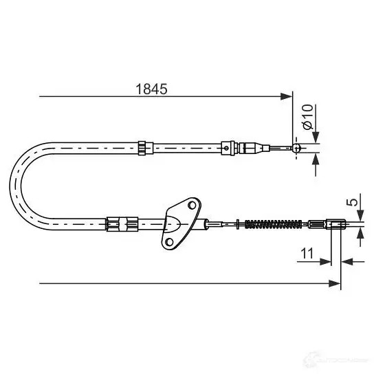 Трос ручника, стояночного тормоза BOSCH 1987477119 DMQXHE BC10 0 353379