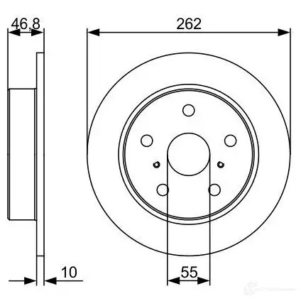Тормозной диск BOSCH I0VS I 340688 0986479v55