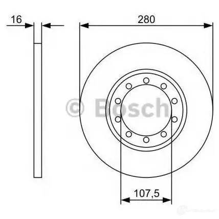 Тормозной диск BOSCH BD 1250 339638 0986479390 ZDQQJN