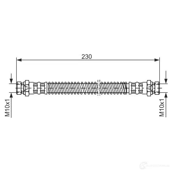 Тормозной шланг BOSCH 458VYW 1987476019 BH144 1 352608