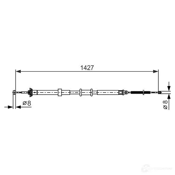Трос ручника, стояночного тормоза BOSCH 355442 1987482392 4047025071277 QV2XV JD