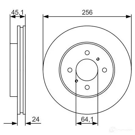 Тормозной диск BOSCH BD1786 0986479r51 340362 E1 90R-02C0349/0097