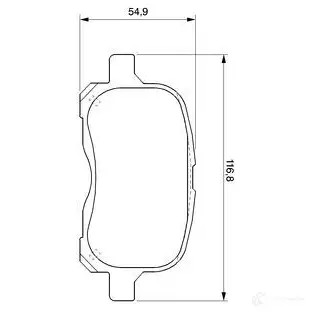 Тормозные колодки, комплект BOSCH 23 294 7611D741 336375 0986424692