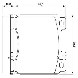 Тормозные колодки, комплект BOSCH 7440D561; 7457D577 337745 21 303 0986460976