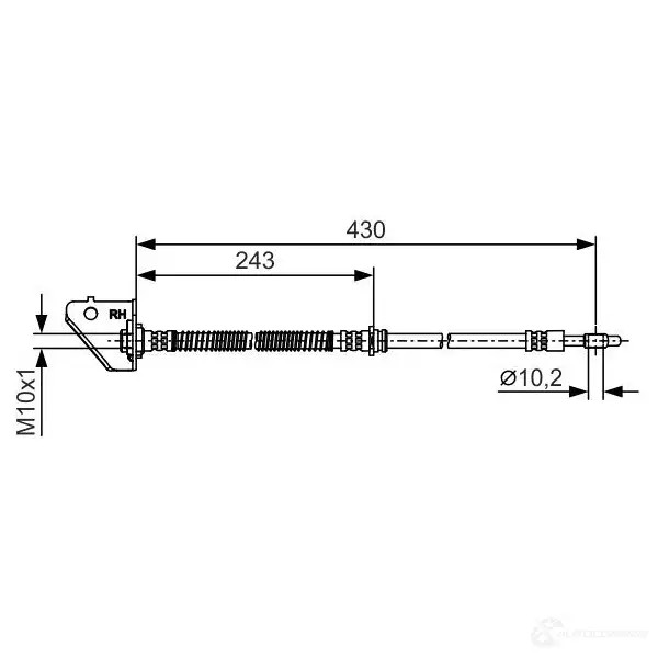 Тормозной шланг BOSCH 1987481b30 1437241163 981P Q8T