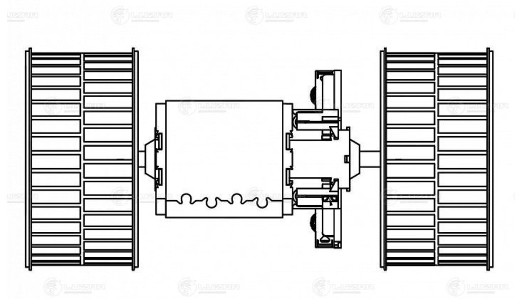 Мотор отопителя КАМАЗ-5490 MERCEDES Actros MP2, MP3 (03-) в сборе LUZAR