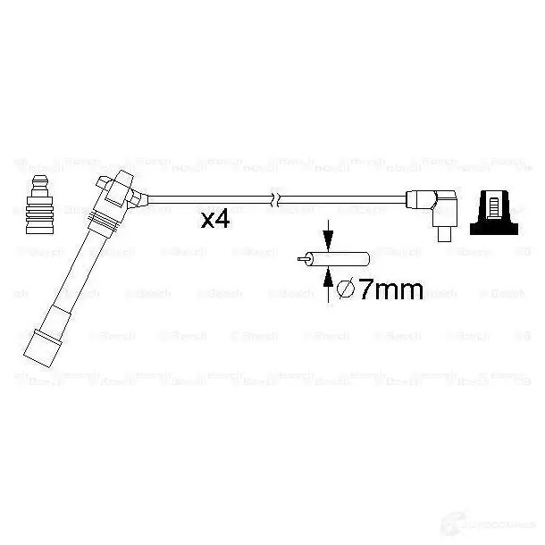 Высоковольтные провода зажигания, комплект BOSCH B 181 5RJL21 335835 0986357181