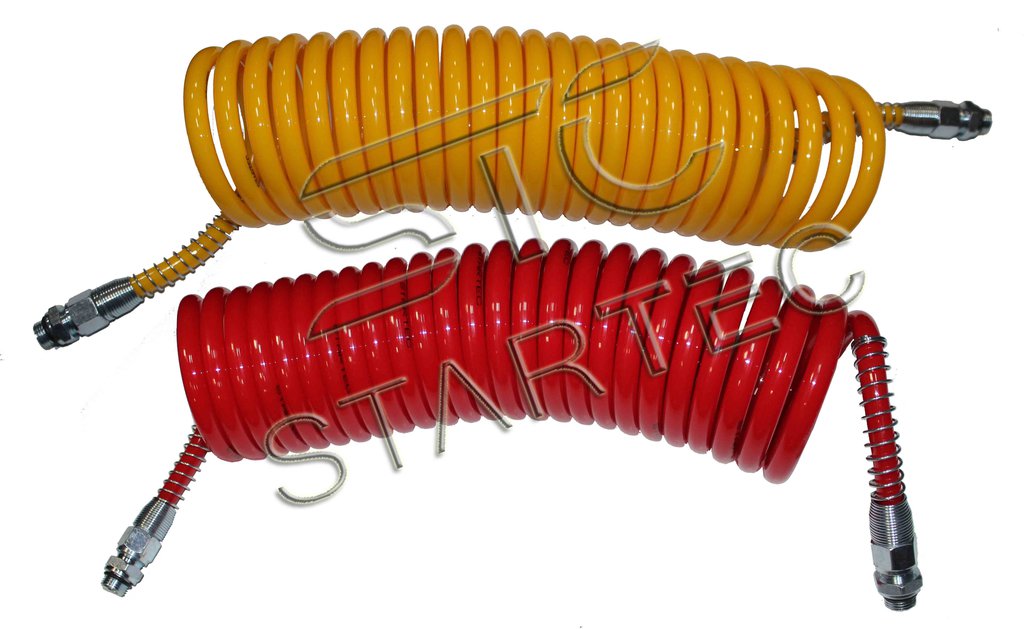 Шланг пневматический витой М16 L=7.5м (желтый) Polyurethane STARTEC