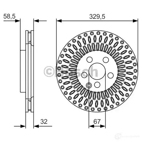Тормозной диск BOSCH 0986479d13 340289 560WI0 BD2 434