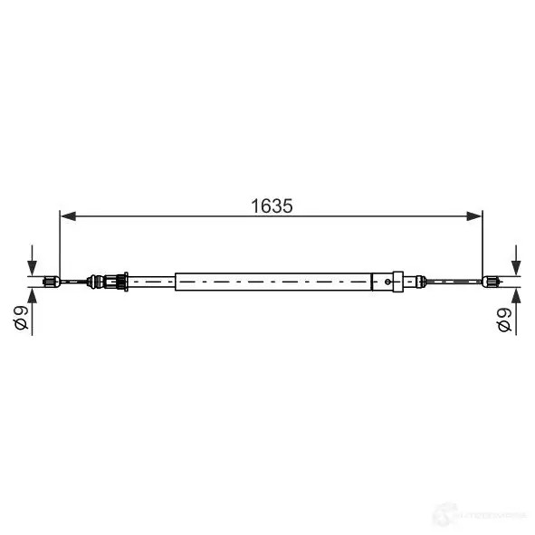 Трос ручника, стояночного тормоза BOSCH ZOQS2 353705 BC 444 1987477582